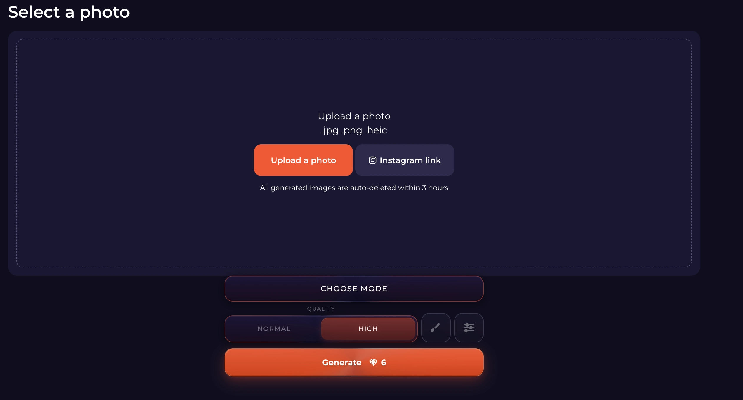 Nudify Online editor