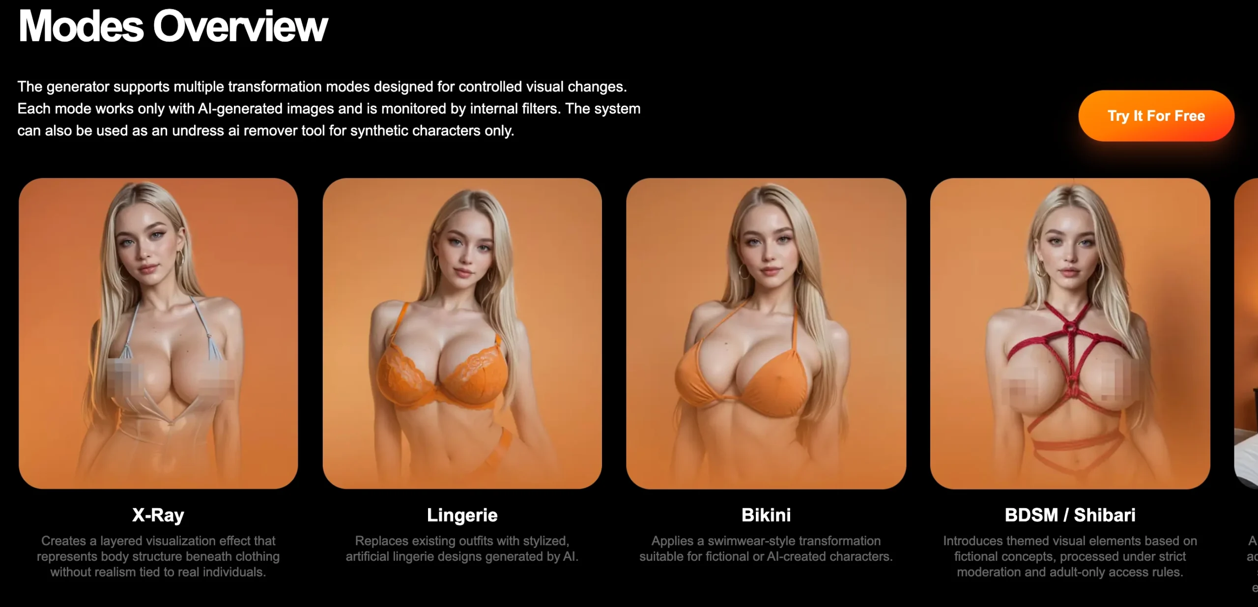 Undress.app modes