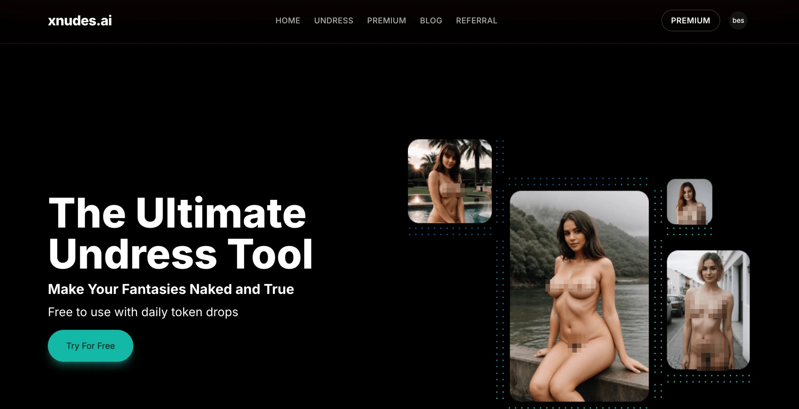 XNudes AI homepage