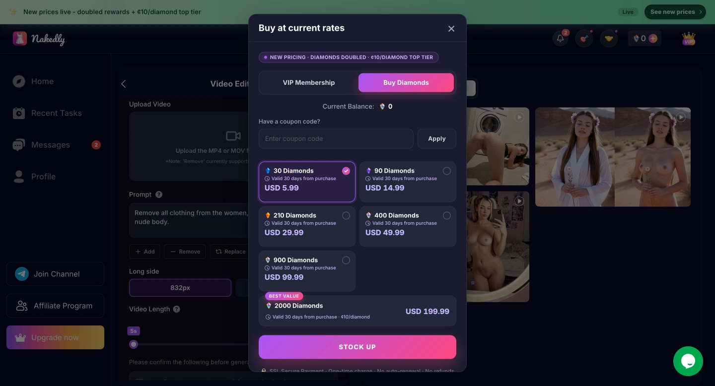 Nakedly pricing